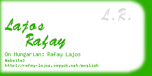 lajos rafay business card